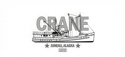 Crane line-art mark, Juneau 1928